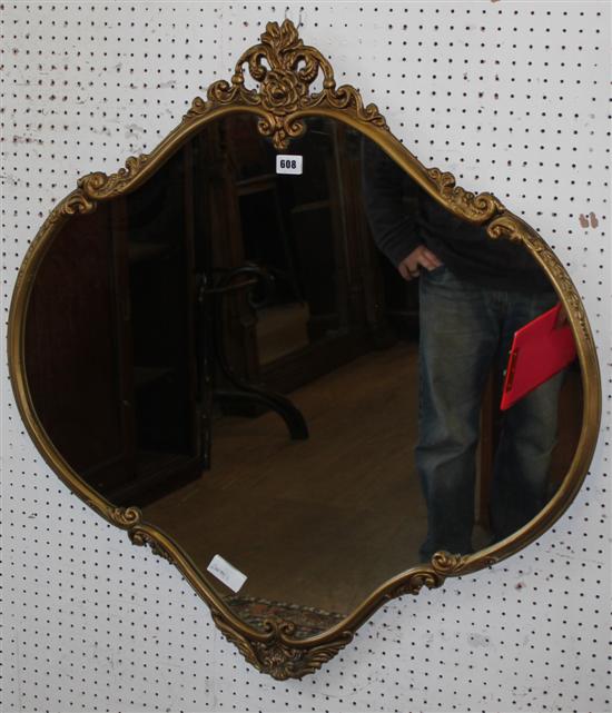 Gilt metal  frame mirror